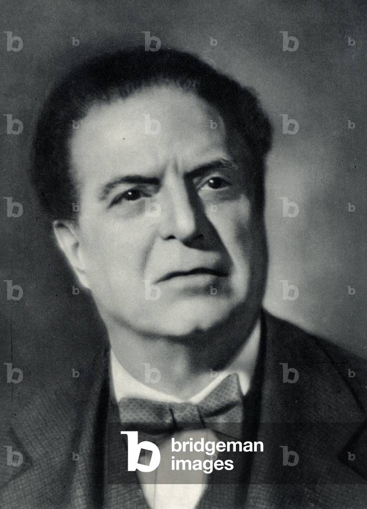 Pietro Mascagni (1863-1945) in about 1915. Italian composer (b/w photo)