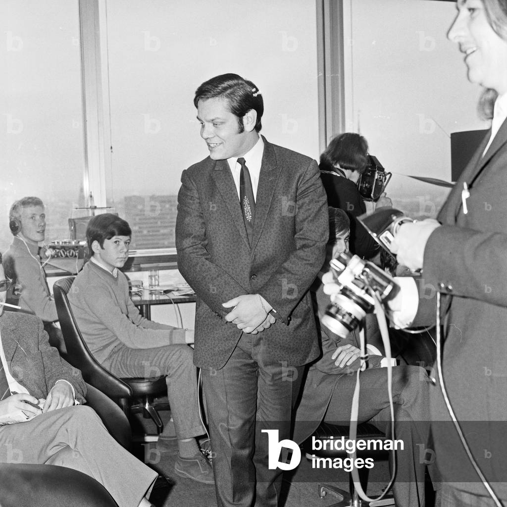 DJs Dieter Wilken, Horst Reiner and Udo Klein, who are to launch a pirate radio station on the vessel 