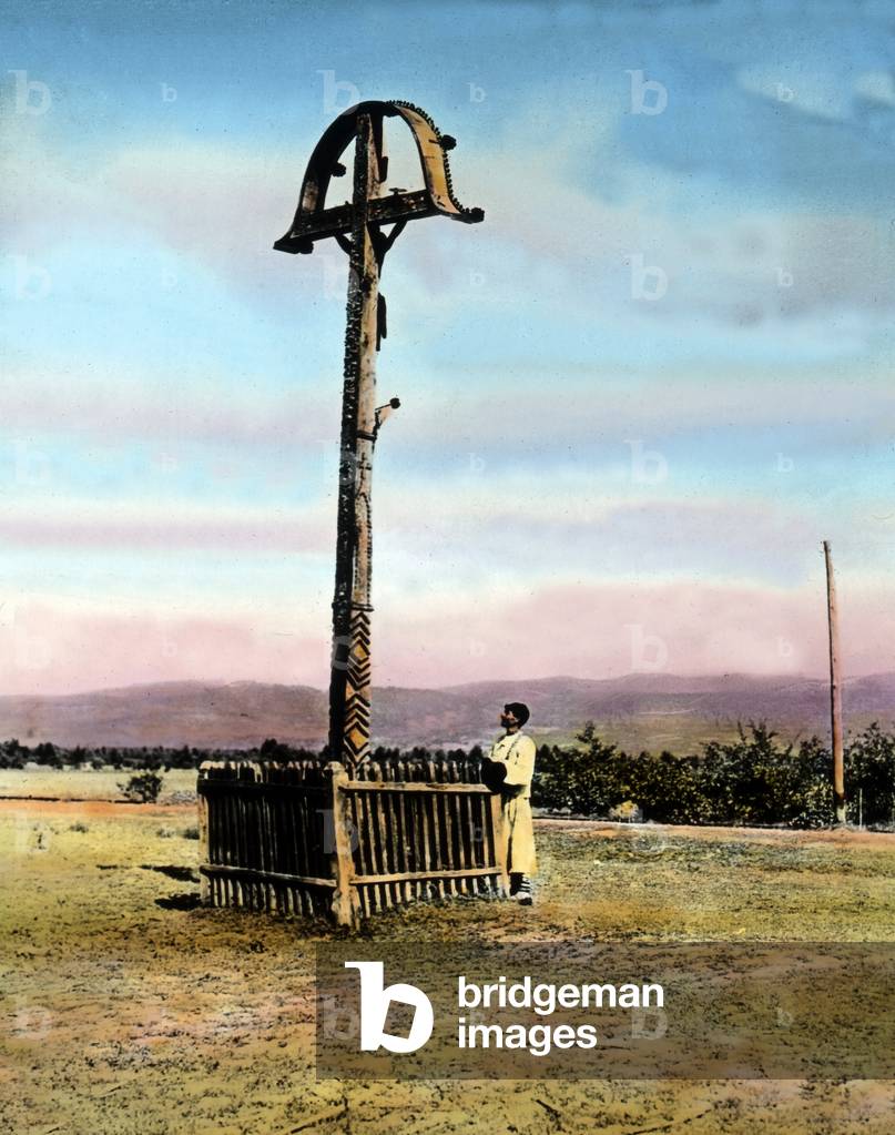 A cross in the fields