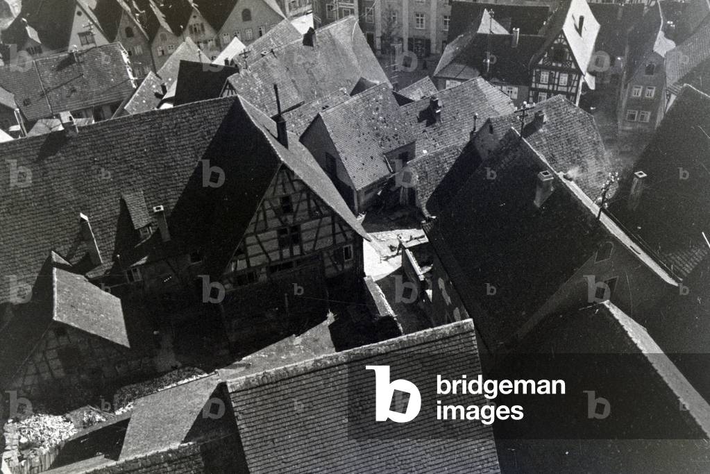 An excursion to Wimpfen, Germany 1930s (b/w photo)