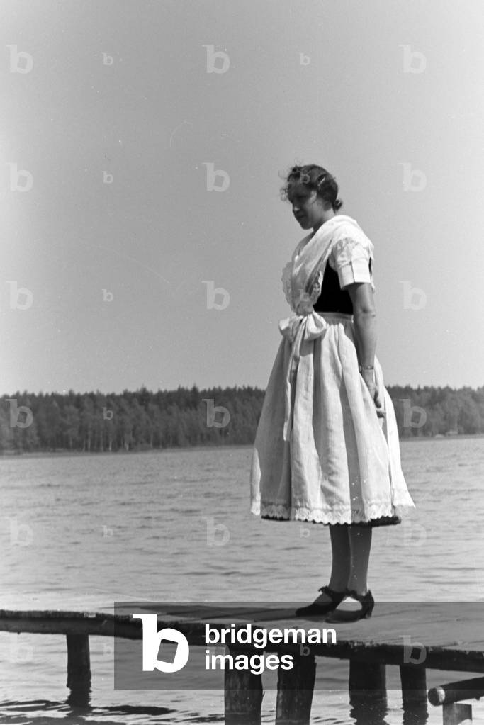 A trip to the Spreewald, Germany 1930s (b/w photo)