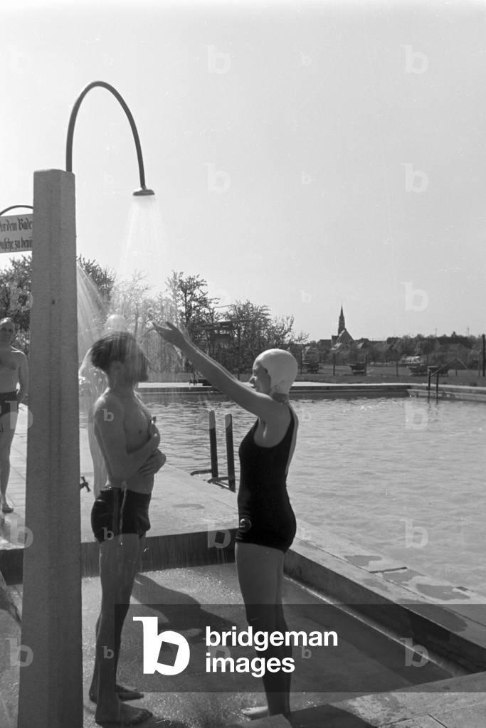 A stay at a health resort in Bad Rappenau, Germany 1930s (b/w photo)
