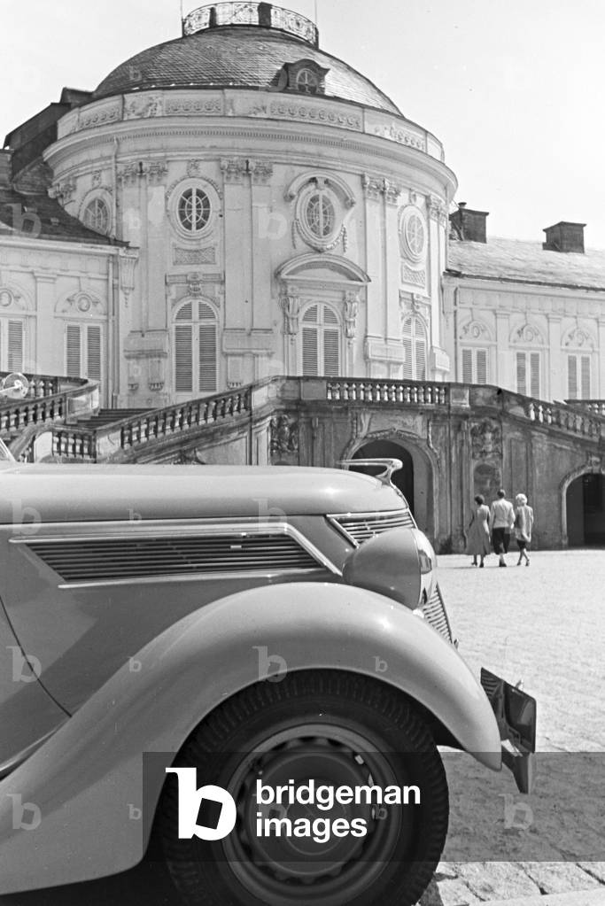 The hunting lodge Castle Solitude in Stuttgart, Germany 1930s (b/w photo)