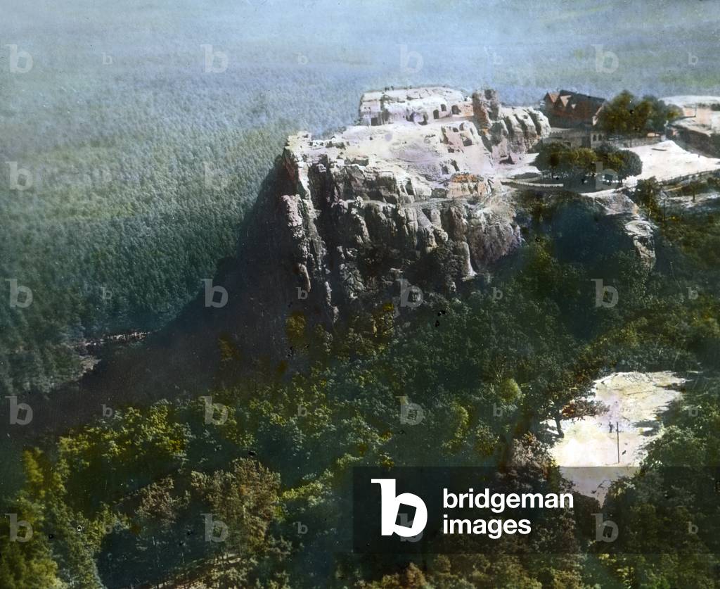Remains of castle Regenstein near Blankenburg in the Harz region