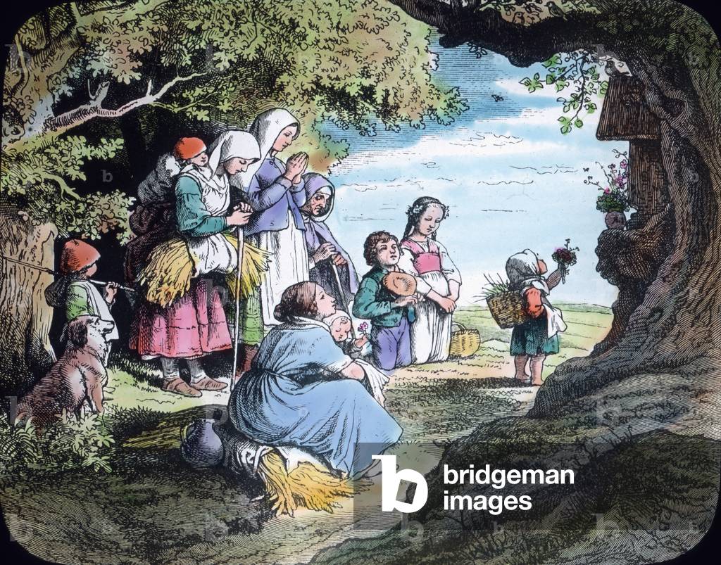 Illustration of painter and illustrator Ludwig Richter, Germany 19th century