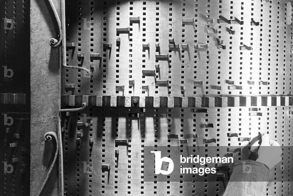 The big pinned barrel in the Parochialkirche in Berlin, Germany 1930s (b/w photo)