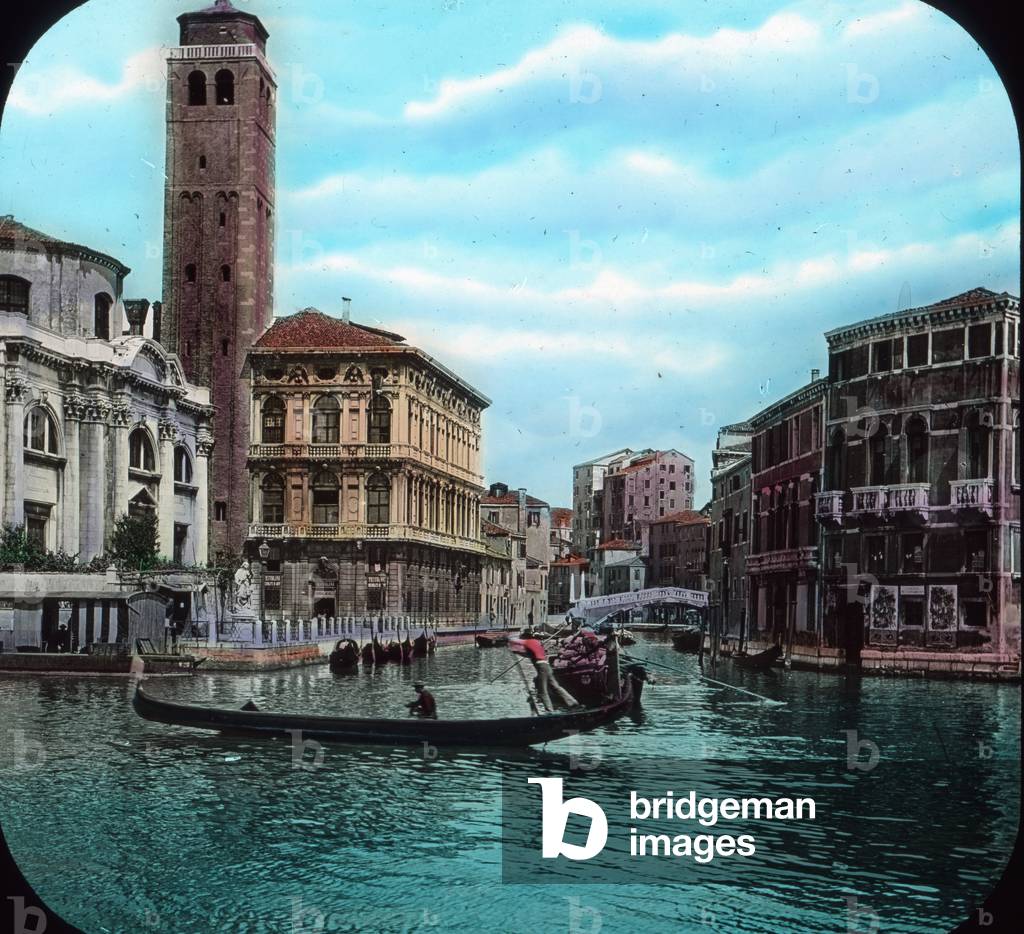 Italy, Venice, Church of San Geremia with Bell Tower, Cannaregio area, image date: circa 1910. Carl Simon Archive
