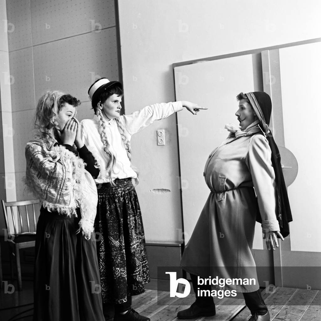 Children while a play for NDR children's matinee at Hamburg, Germany 1950s
