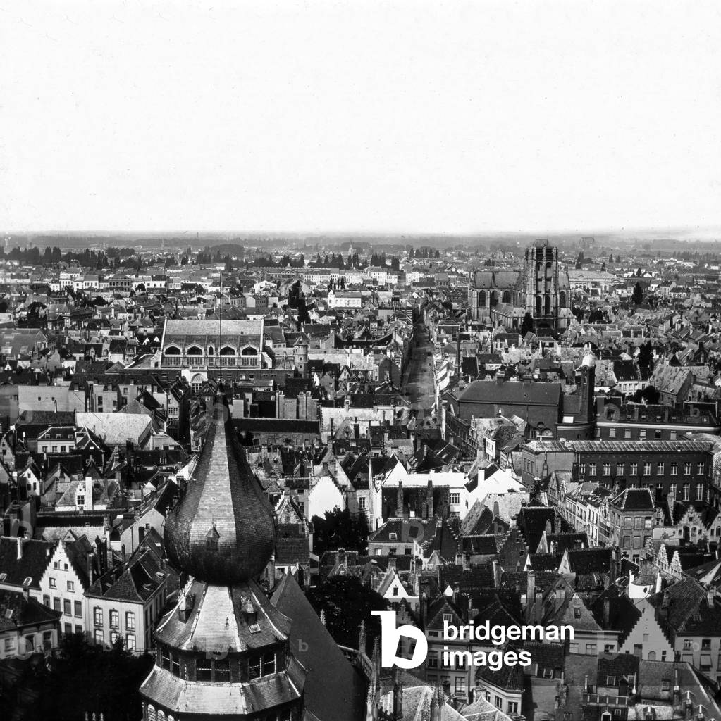 Panorama view of the city of Antwerp in Belgium
