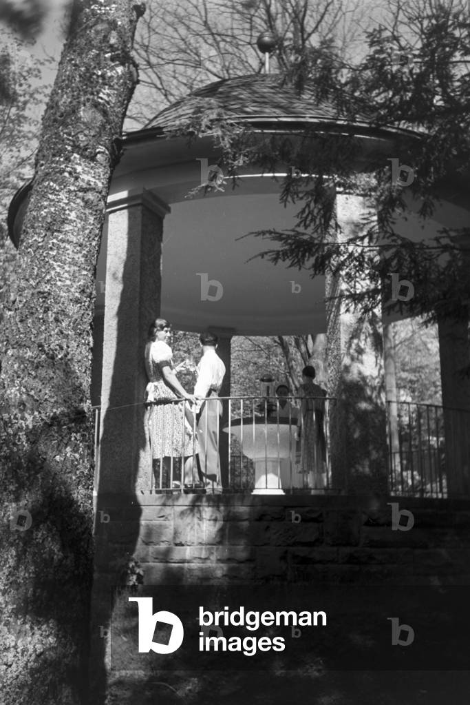 A stay at a health resort in Bad Rappenau, Germany 1930s (b/w photo)