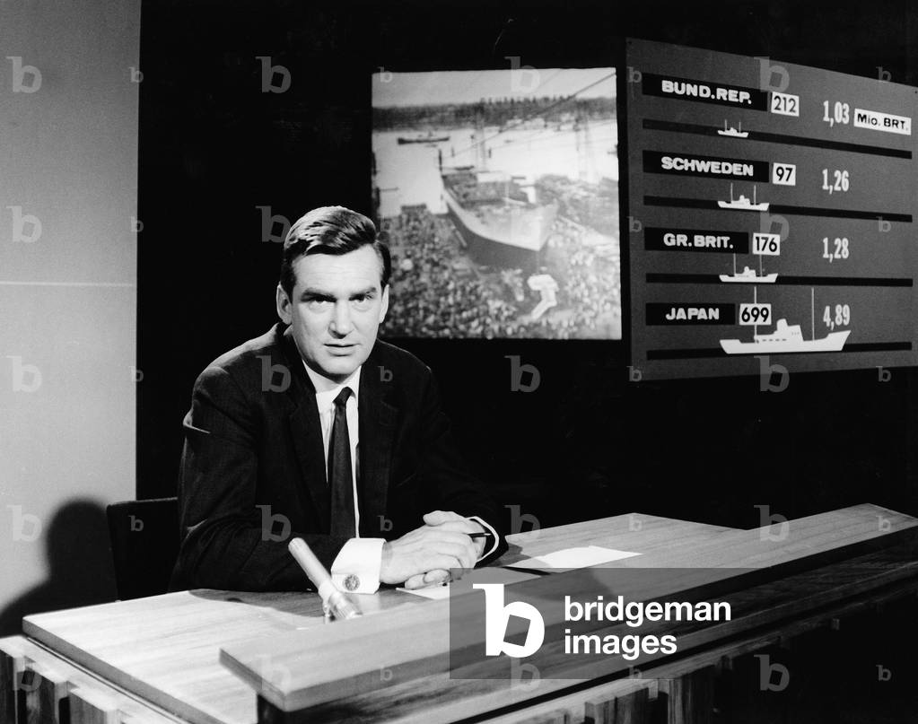 German news presenter Fritz Schenk, ca 1967