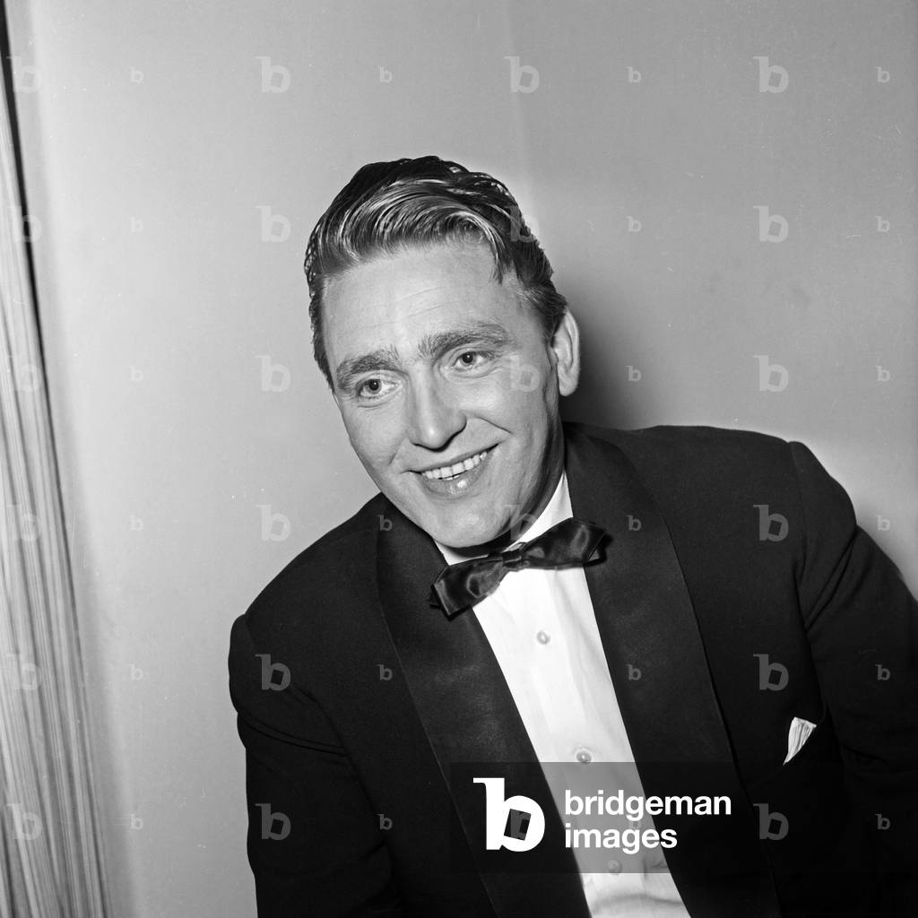 Singer before his performance at Hamburg, Germany 1950s