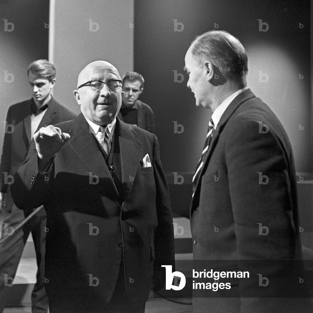 Leader of the Dresdner Kreuzchor choir before performing at Hamburg, Germany 1960s