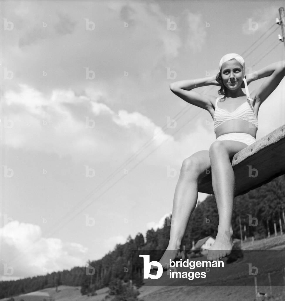 A trip to Bad Rippoldsau Schapbach, Germany 1930s (b/w photo)