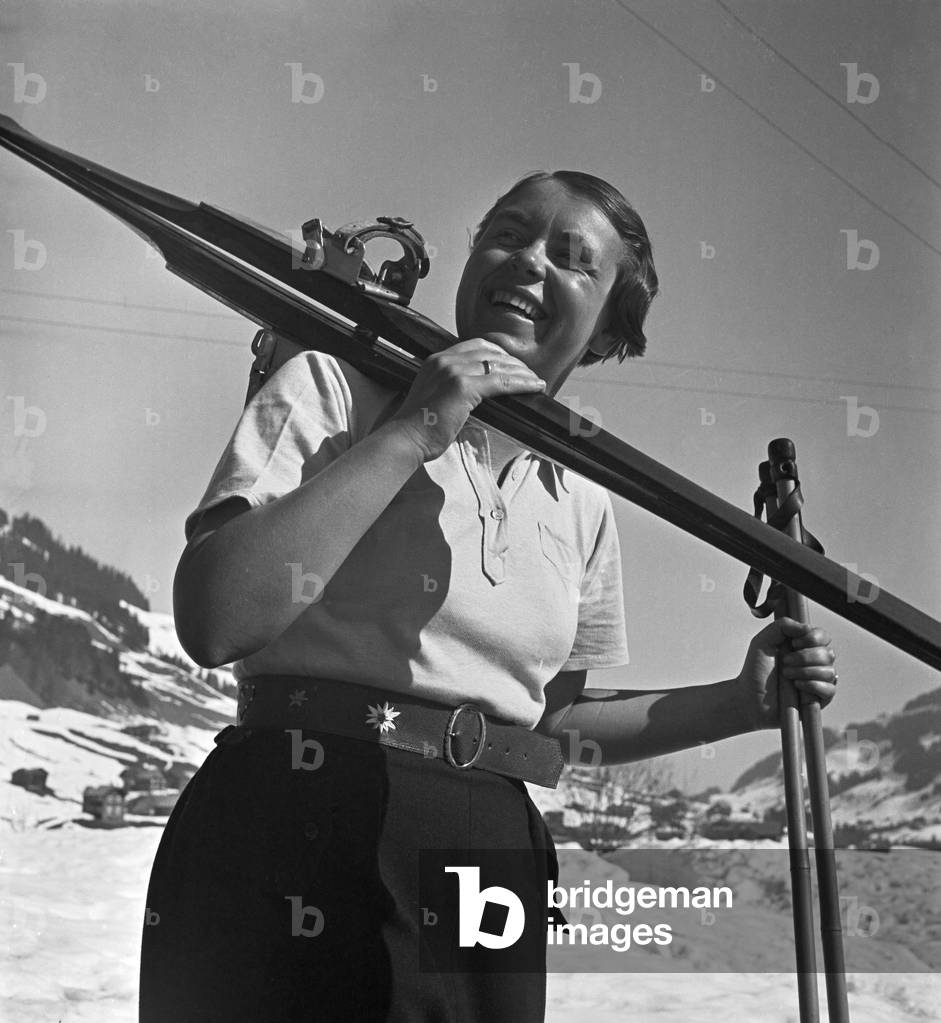 A trip to Mittelberg in Austria, Germany 1930s (b/w photo)