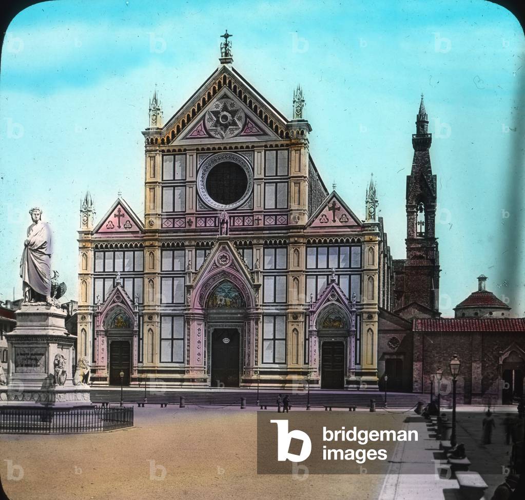 Italy, Florence, Basilica of the Holy Cross, Santa Croce, image date: circa 1910. Carl Simon Archive