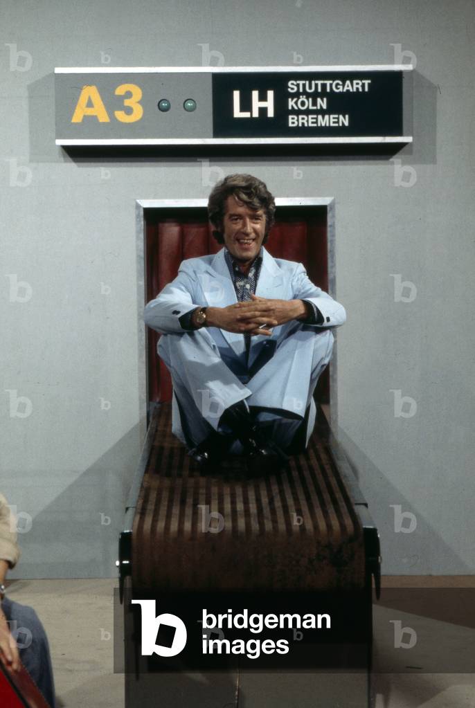 Dutch entertainer Rudi Carrell at his show 