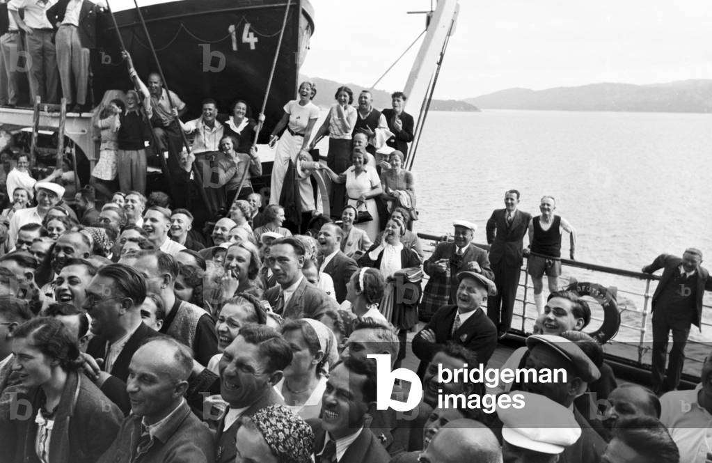 A cruise to Norway, Germany 1930s (b/w photo)