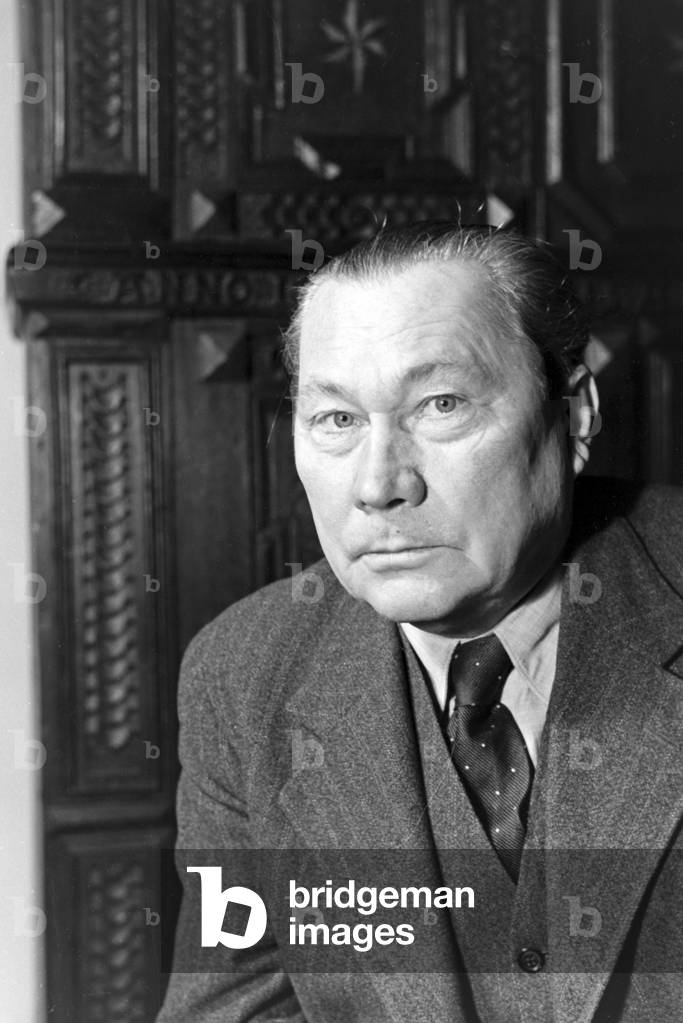 German actor Paul Wegener at his house in Berlin, Germany 1930s (b/w photo)