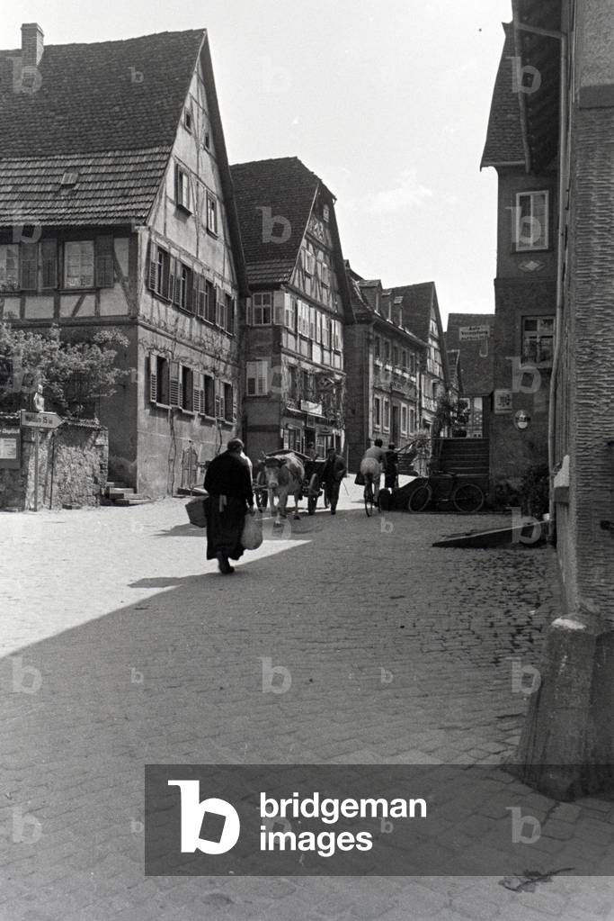 A trip to Amorbach, Germany 1930s (b/w photo)
