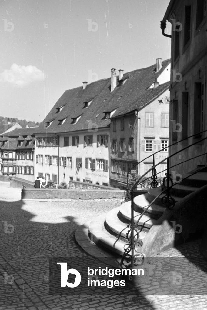 A trip to Stuttgart, Germany 1930s (b/w photo)
