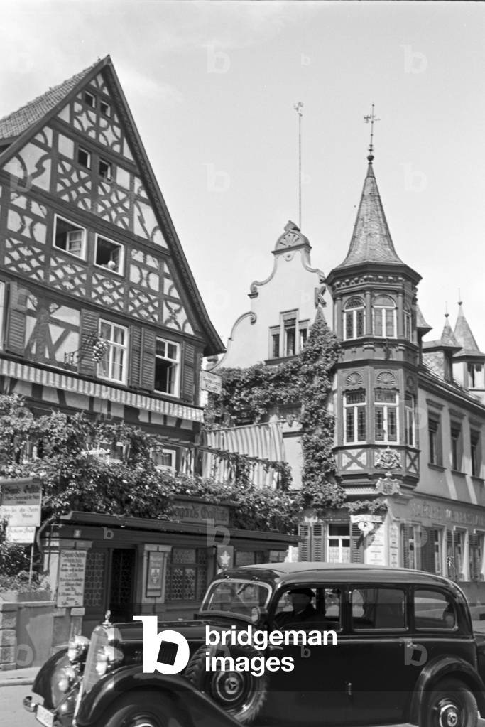 A trip to Bad Kissingen, Germany 1930s (b/w photo)