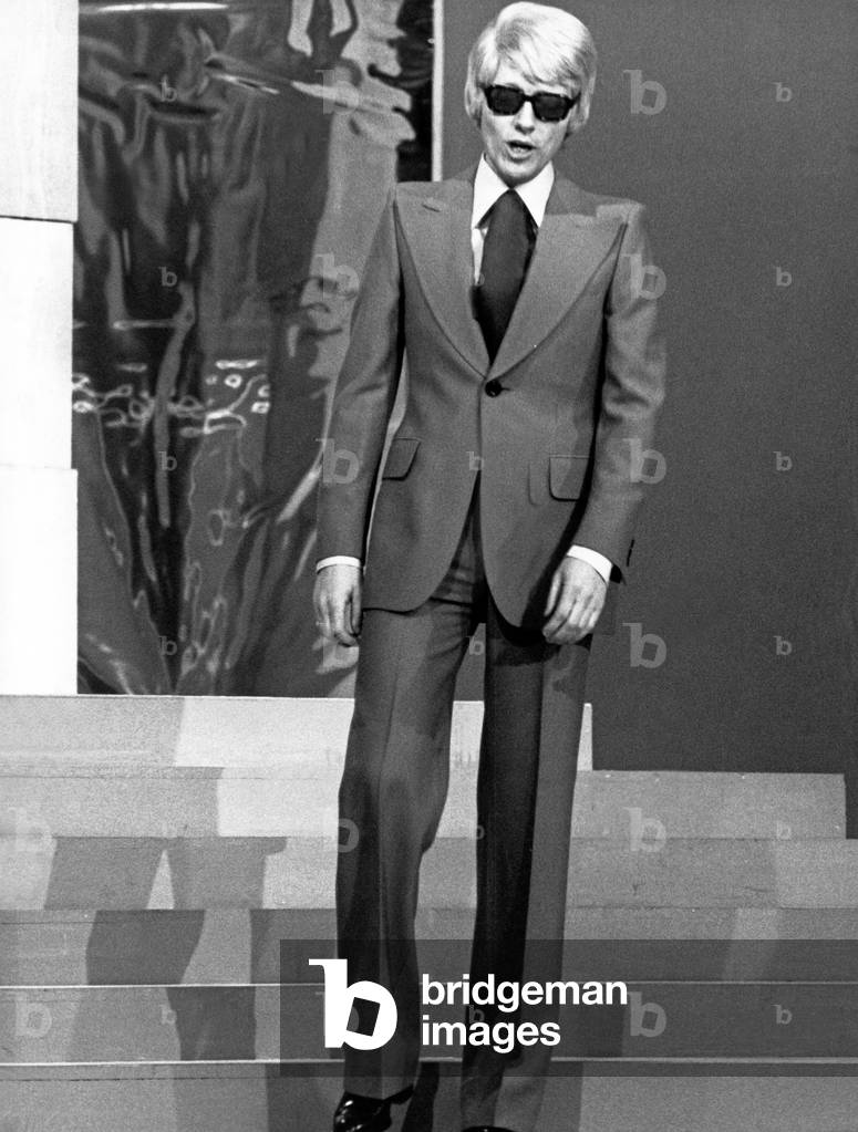 German singer Heino performing at a German TV show, Germany 1970s
