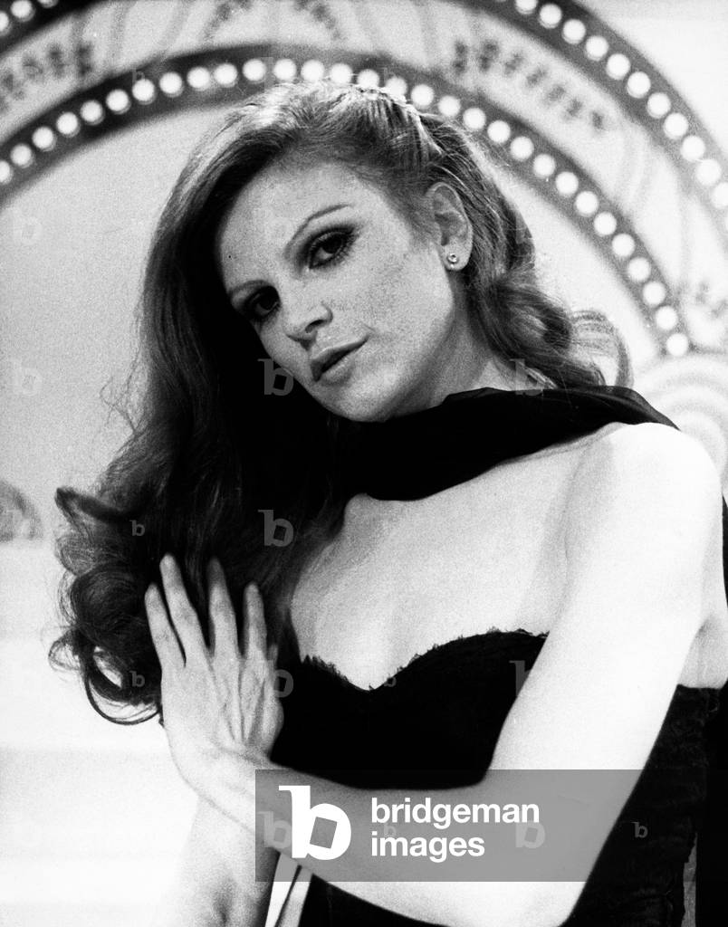 Italian singer and actress Milva at a TV portrait show, beginning 1980s