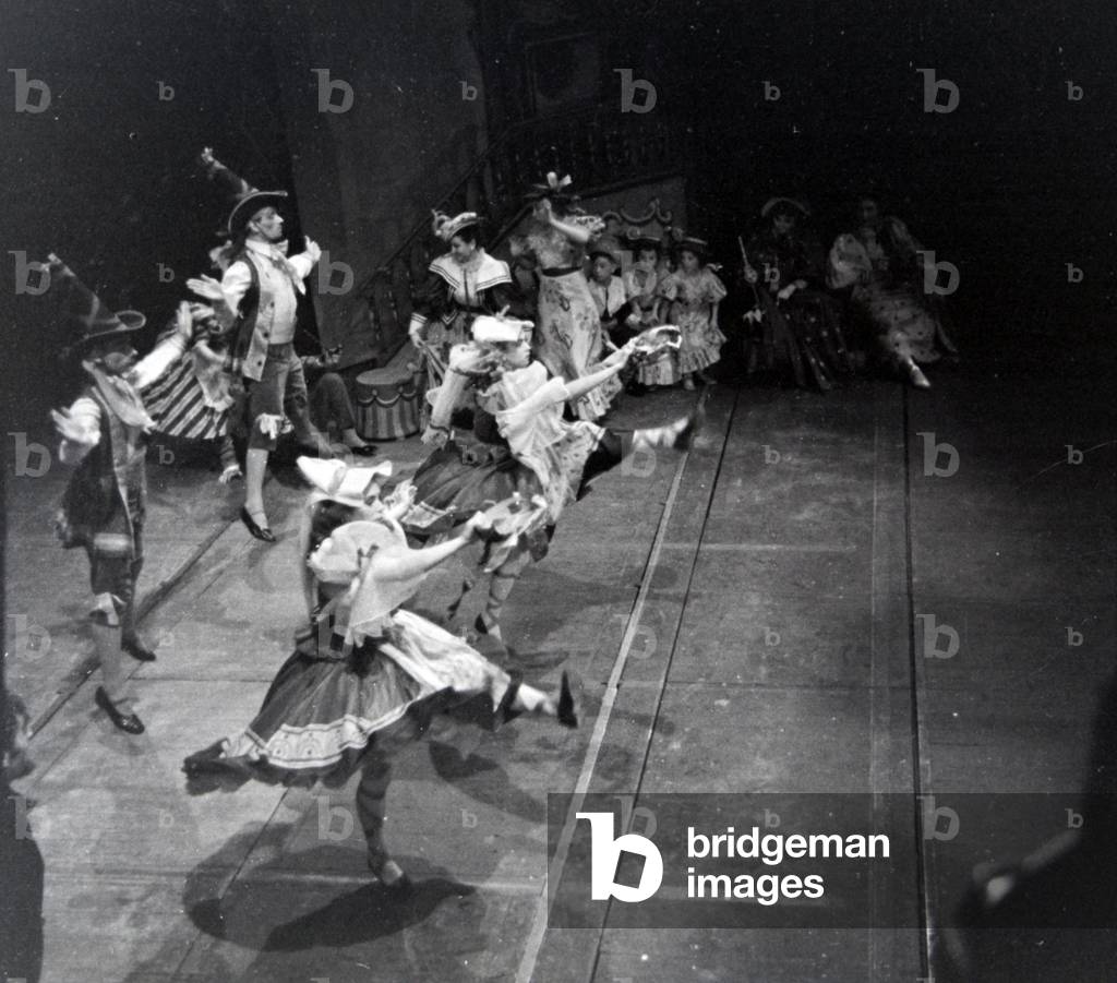 Performance in the opera in Rome, Italy 1940s (b/w photo)