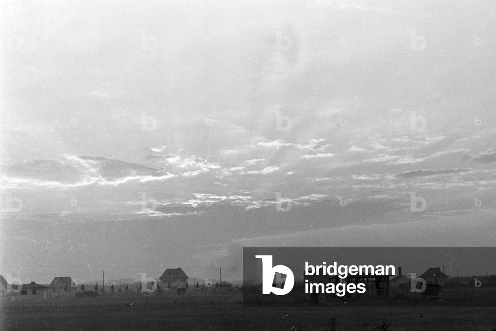 Construction area, Germany 1930s (b/w photo)