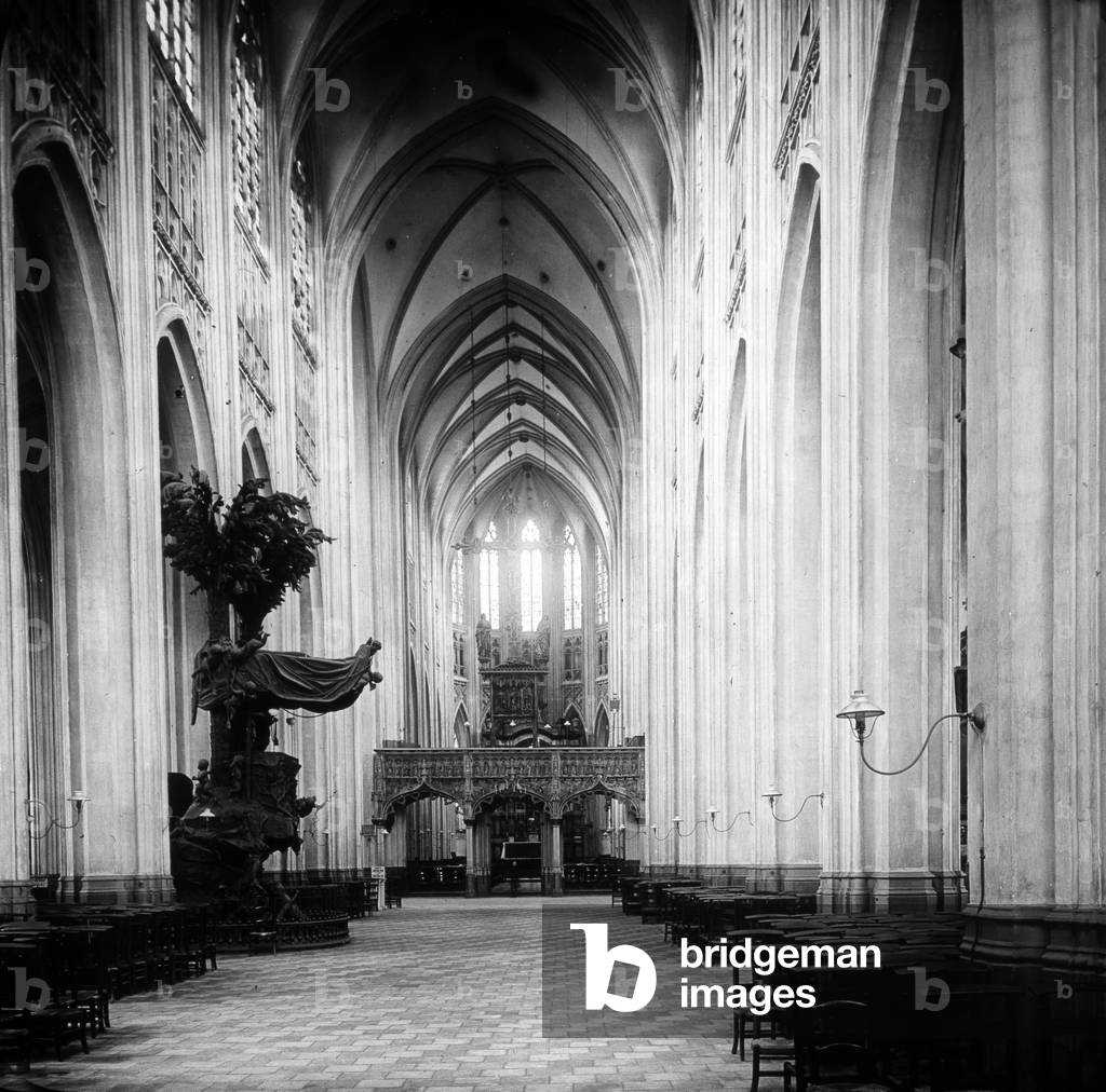 Interior of St Peter in the city of Leuven in Belgium
