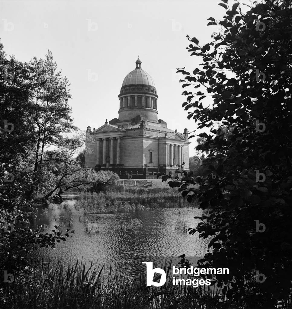 Resurrectin church at the park at Dessau, 1930s (b/w photo)