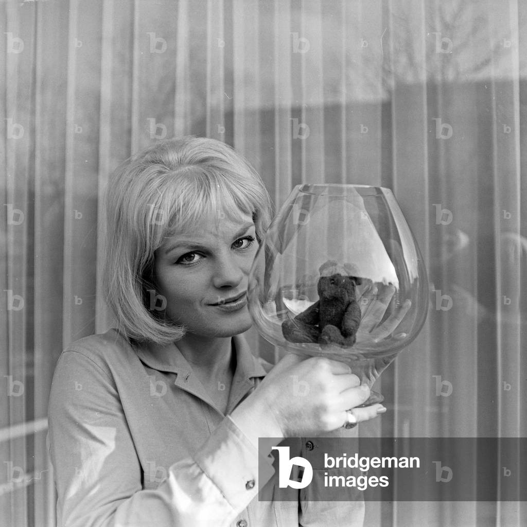 German actress Kerstin de Ahna at Hamburg, Germany 1960s