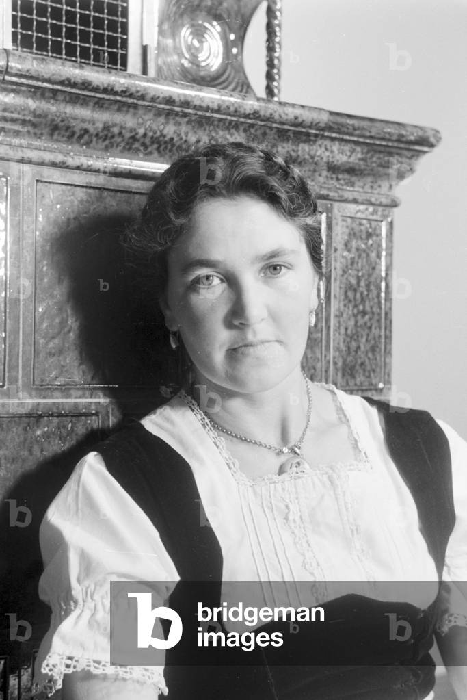 Traditional garbs in Bad Tölz, Germany 1930s (b/w photo)