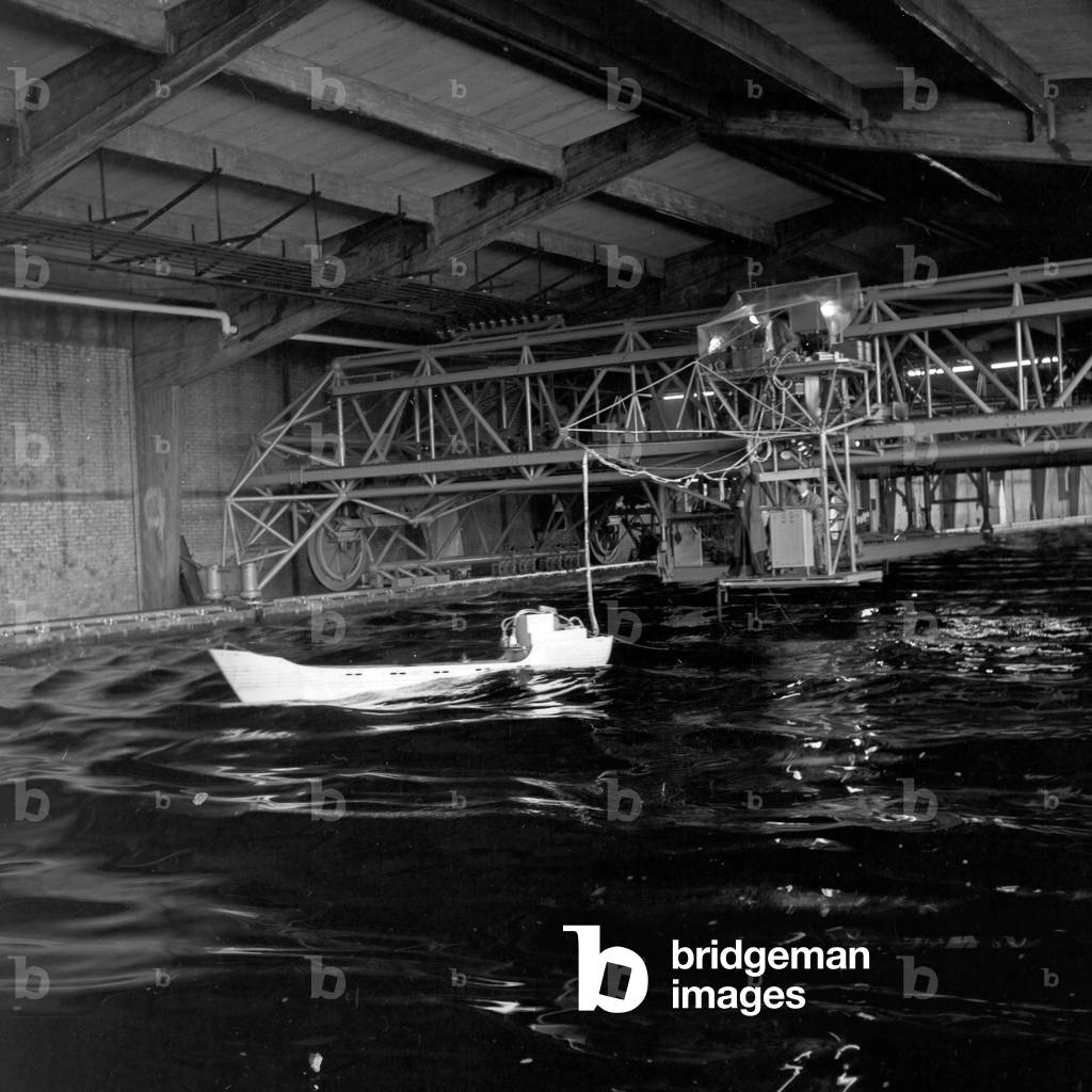 At the shipbuilding research center at Hamburg Barmbek, Germany 1960s