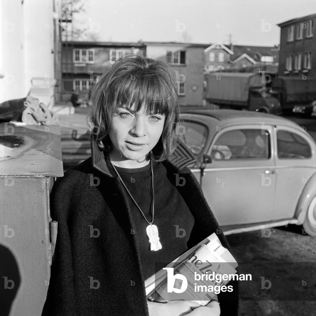 TV script writer Sina Walden at Hamburg, Germany 1960s