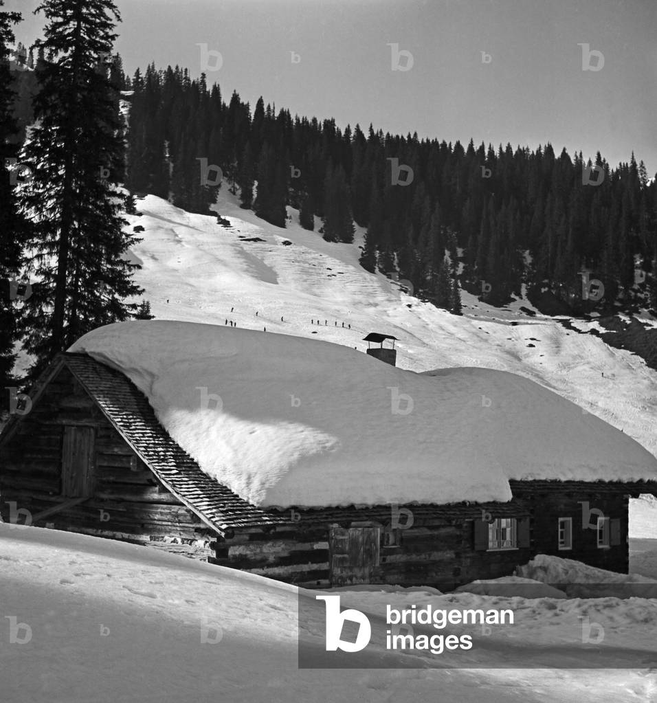 A trip to Mittelberg in Austria, Germany 1930s (b/w photo)