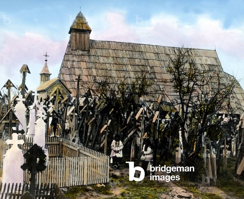 A little church with its churchyard