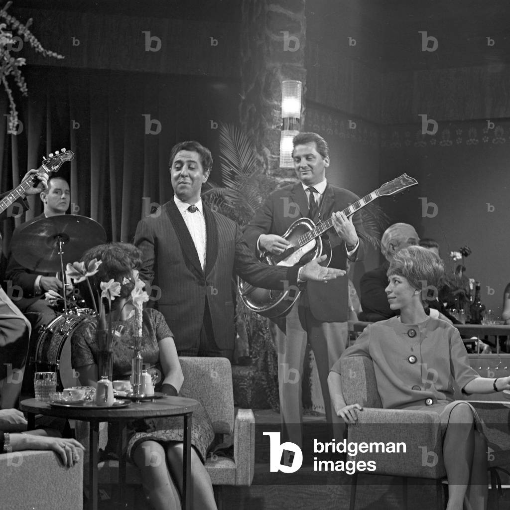 Swiss singer Vico Torriani performing at Hamburg, Germany 1960s