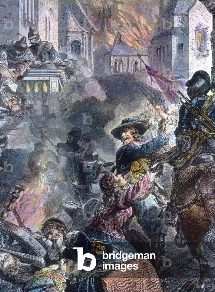 Johann Tserclaes fighting at the city of Magdeburg