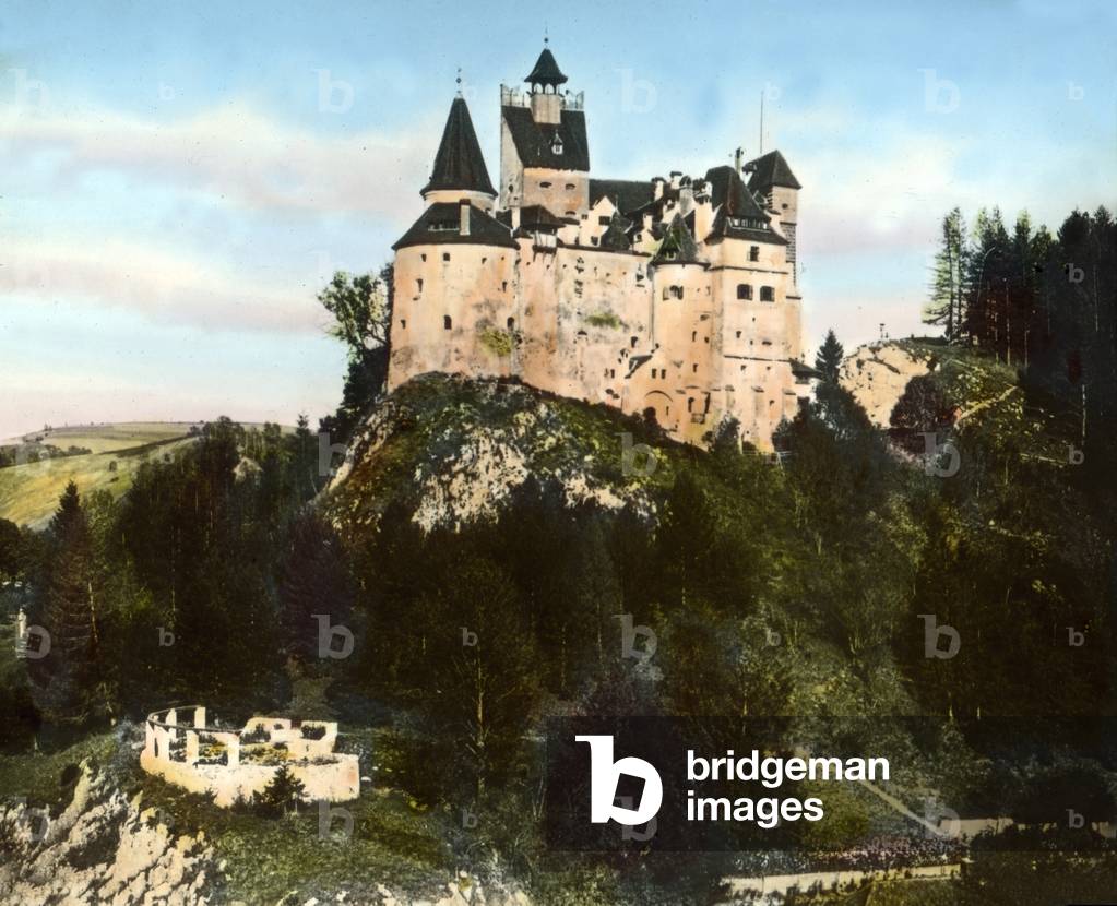 The castle Bran near Bran village and Törzburg city in Transylvania, Romania
