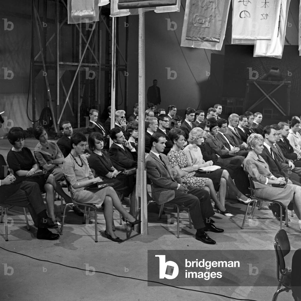 Audience at a commencement at Hamburg, Germany 1960s