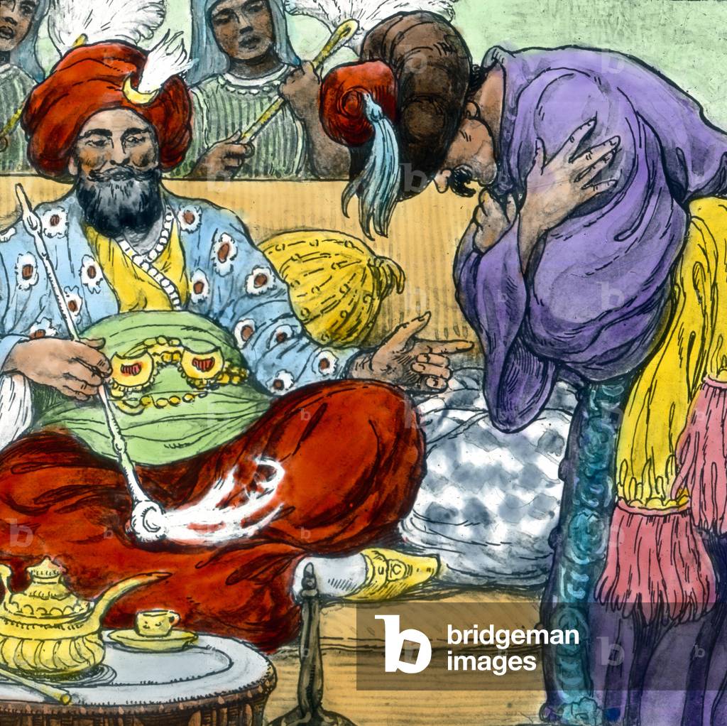 Wilhelm Hauff - Fairy Tales - Caliph stork. Image date circa 1910. Carl Simon Archive