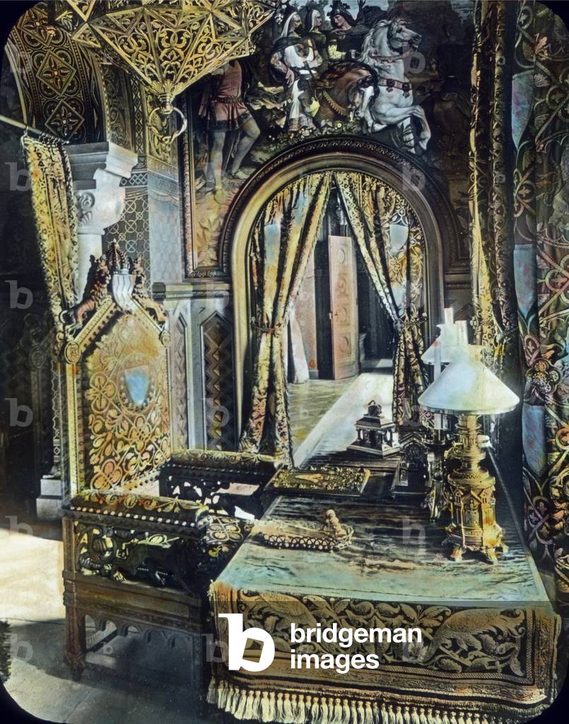 Study of King Louis II at Neuschwanstein castle at Bavaria