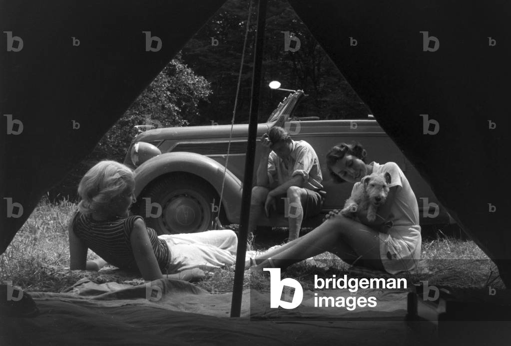 A trip to Stuttgart, Germany 1930s (b/w photo)