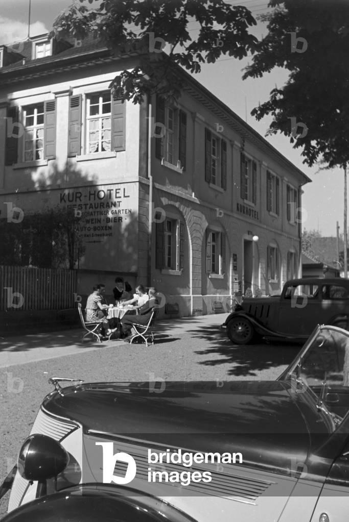 A stay at a health resort in Bad Rappenau, Germany 1930s (b/w photo)