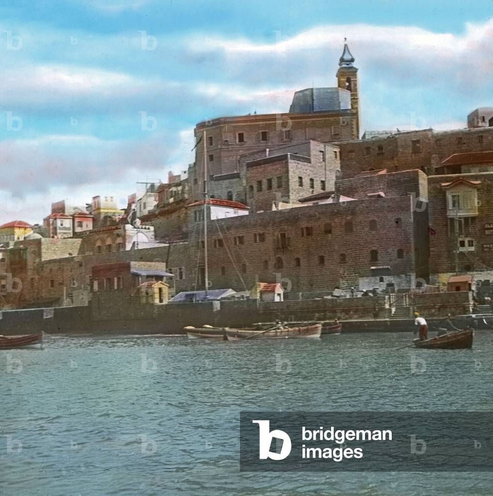 View to the harbor city of Jaffa, 1920s