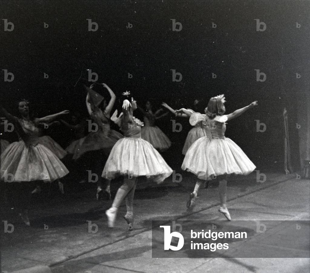 Performance in the opera in Rome, Italy 1940s (b/w photo)