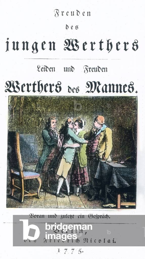 Cover of the first edition of the parody of The Sorrows of Young Werther