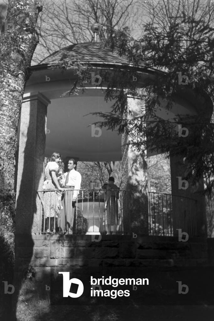 A stay at a health resort in Bad Rappenau, Germany 1930s (b/w photo)